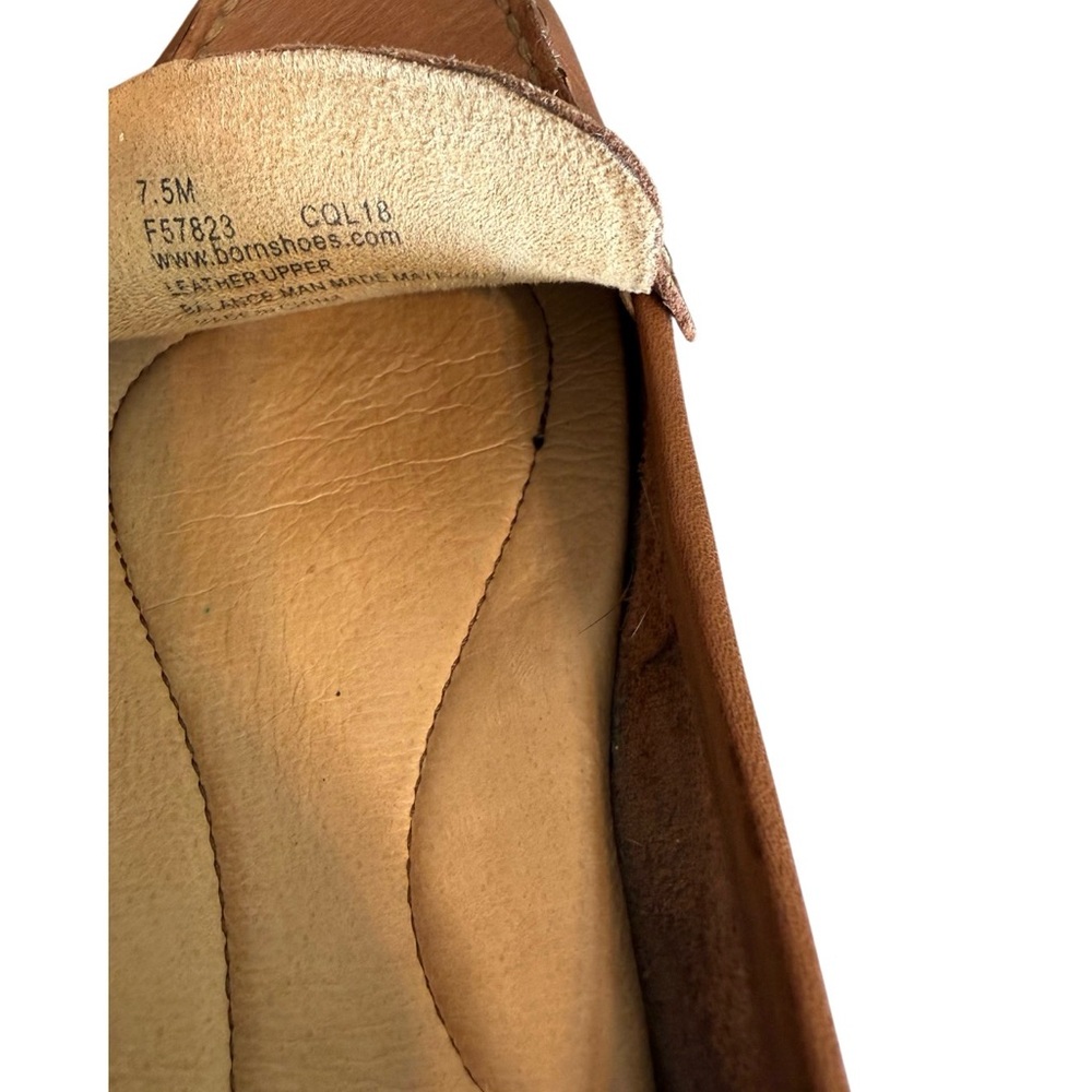 Born Brown Leather Driving Loafers 7.5 Horsebit Comfort Flats - Picture 9 of 10